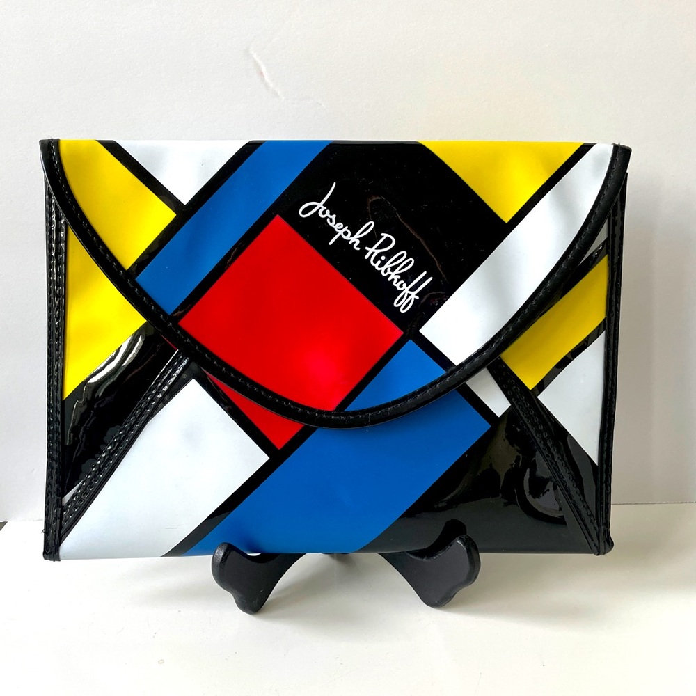 Colorful Geometric Envelope Clutch by Joseph Ribkoff